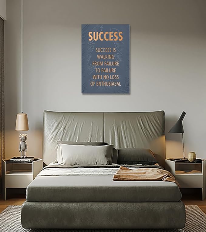 Novatique Inspirational Wall Art Canvas Poster Motivational Wall Decor Inspirational Positive Quote for Living Room Bedroom Office, 24 x 36inch