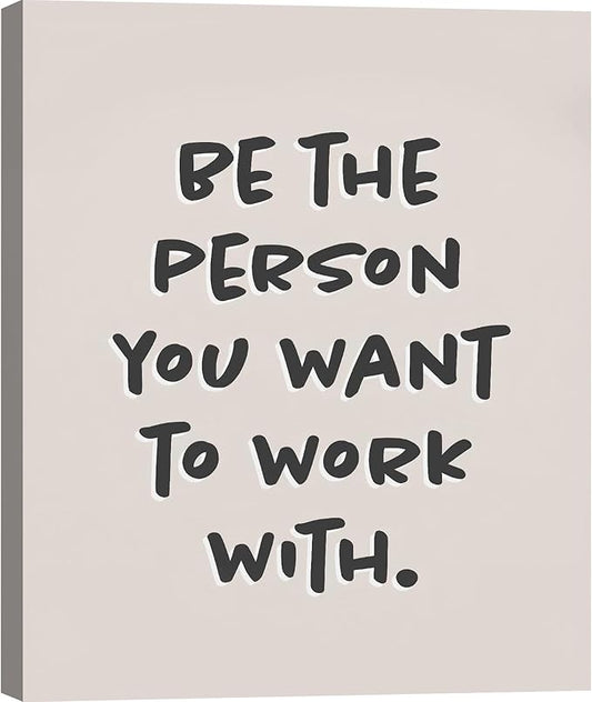 Inspirational Phrases Framed Canvas Wall Art Motivational Sayings Prints Wall Decor for Classroom Office Bedroom Living Room Gym Made in USA