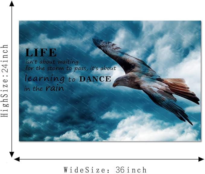 Inspirational Posters Motivational Canvas Wall Art Modern Inspiring Quotes Pictures Positive Success Paintings Prints Artwork Home Decorations for Office Bedroom Framed (24”Hx36”W)