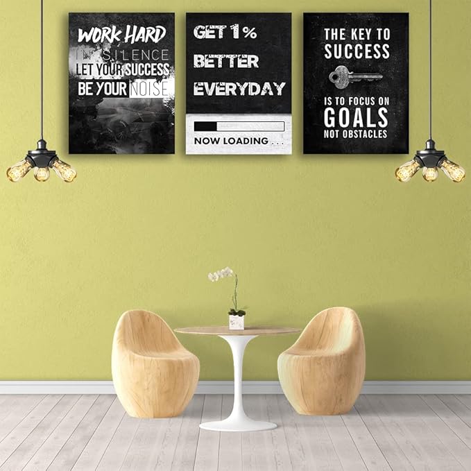 Inspirational Quotes Canvas Art - Motivational Wall Decor - Office & Home - Framed