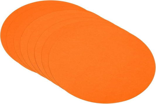 PATIKIL 5.9-inch Round Cardboard Paper, 20 Pcs 200GSM Blank Disc Circles Slices Cutouts Paper for Party Decorations DIY Craft Arts Drawing Painting Writing, Orange
