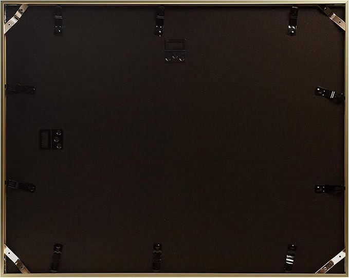 Golden State Art, Gallery Wall Frame Set of 6 - Gold 16x20 Aluminum Photo Frames with Mat for 11x14 Pictures - 16 x 20 inch Metal Frame with Real Glass Cover - Elegant Home or Office Decor