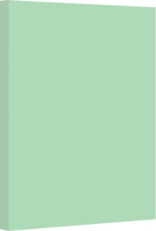 Green Pastel Color Card Stock Paper, 67lb Cover Medium Weight Cardstock, for Arts & Crafts, Coloring, Announcements, Stationary Printing at School, Office, Home | 8.5 x 11 | 50 Sheets Per Pack