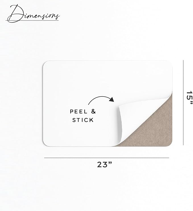 Orelle Felt Bulletin Board | 23 x 15” | Foldable Peel and Stick Felt Board for Wall | Alternative Cork Board for Office, Message Board, Kids Art Display | Mocha