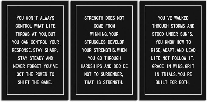 Motivational Canvas Wall Art Office Wall Decor Inspirational 3 Pieces Poster Print Artwork Inspiring Entrepreneur Painting Picture Home Decoration for Living Room Wood Framed[72''Wx 36''H]