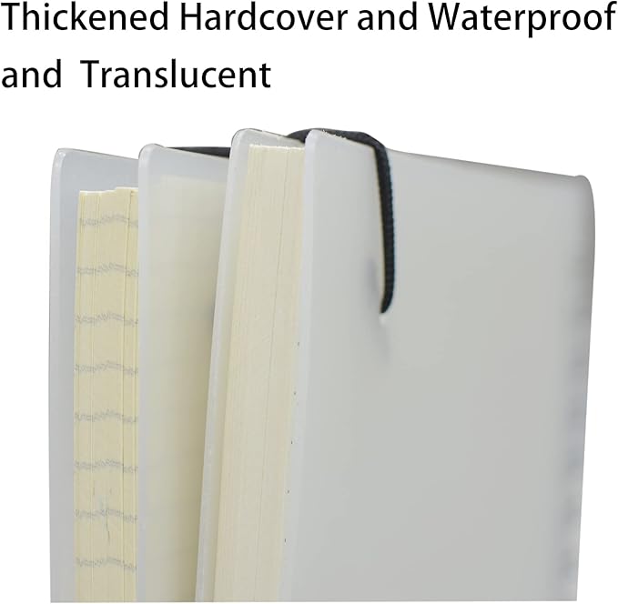 Yansanido Spiral Notebook, 4 Pcs 10.1 Inch x 7.6 Inch B5 Thick Plastic Translucent Frosting Hardcover Graph Paper 80 Sheets -160 Pages Journals for Study and Notes (B5 7.3"X 10"-Grid 4pcs)