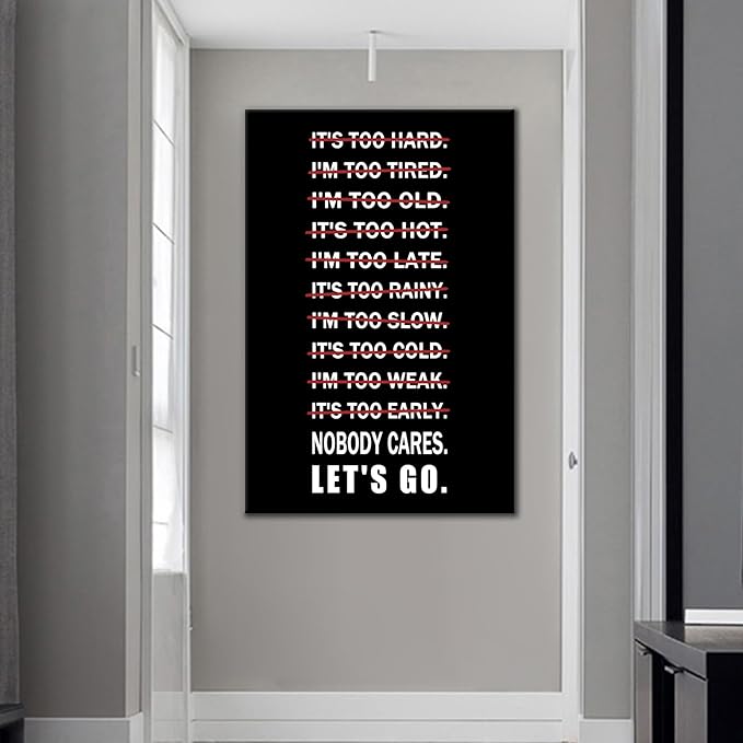 Inspirational Canvas Wall Art Home Decor Motivational Office Poster Positive Quotes Picture Painting Modern Inspiring Artwork for Men Women Classroom Workplace Hallway Ready to Hang [24''Wx36''H]