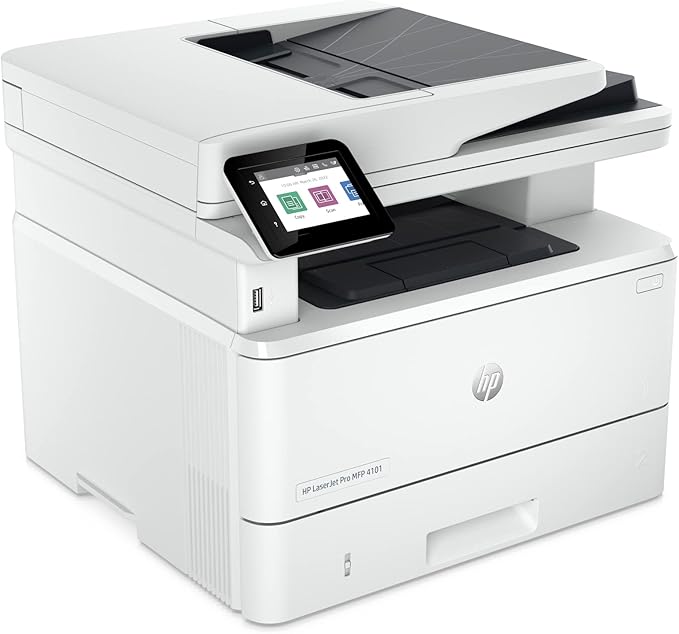 HP Laserjet Pro MFP 4101fdw Wireless Black & White All-in-One Laser Printer, Scanner, Copier, Fax, Best-for-Office (2Z619F)