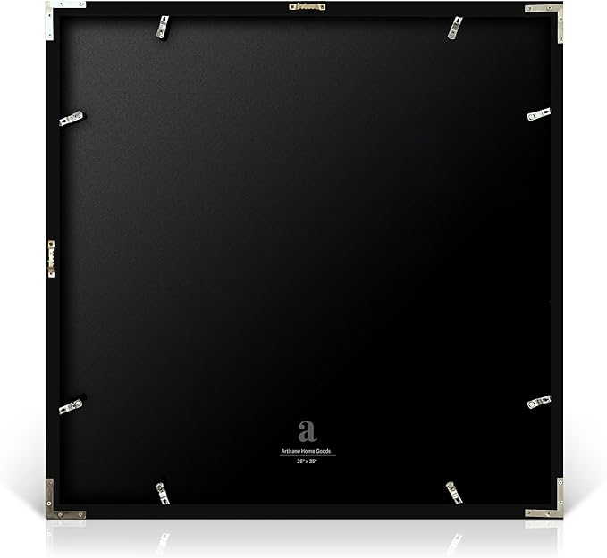 artisane home goods 25x25 Frame – Large Black Gallery Picture Frame With Mat for Wall, 25x25 Picture Frame for Gallery Walls, Oversized Square Frame, Matted to 8x10, 5x7 & 4x6