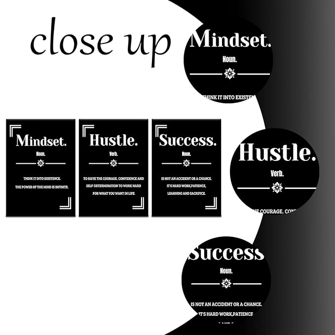 Inspirational Poster Wall Art for Office Success Motivational Quotes Printed on Canvas Inspiring Painting Artwork for Modern Home Living Room Workplace Wall Picture Ready to Hang [60''Wx28''H]