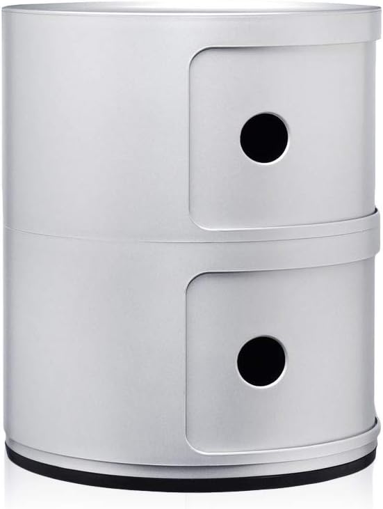 Kartell 4966/SI Componibili Drawers by Anna Castelli Ferrieri, Pack of 1, Opaque Silver