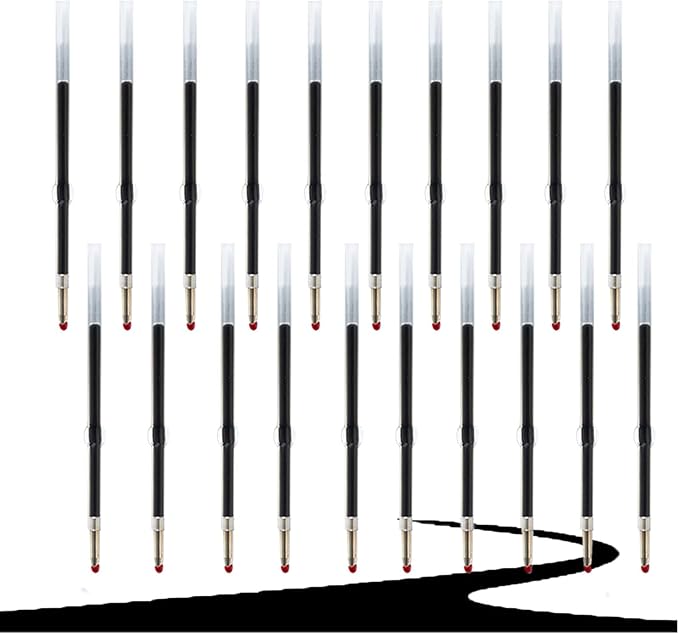 20 Pieces Pen Refills Ink Ballpoint Pen Refill 2.8 Inch Replacement Ink Refill Bulk for Retractable Pens Office School Supplies, Medium Point(Black)