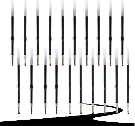 20 Pieces Pen Refills Ink Ballpoint Pen Refill 2.8 Inch Replacement Ink Refill Bulk for Retractable Pens Office School Supplies, Medium Point(Black)