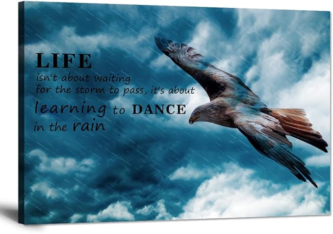 Inspirational Posters Motivational Canvas Wall Art Modern Inspiring Quotes Pictures Positive Success Paintings Prints Artwork Home Decorations for Office Bedroom Framed (24”Hx36”W)