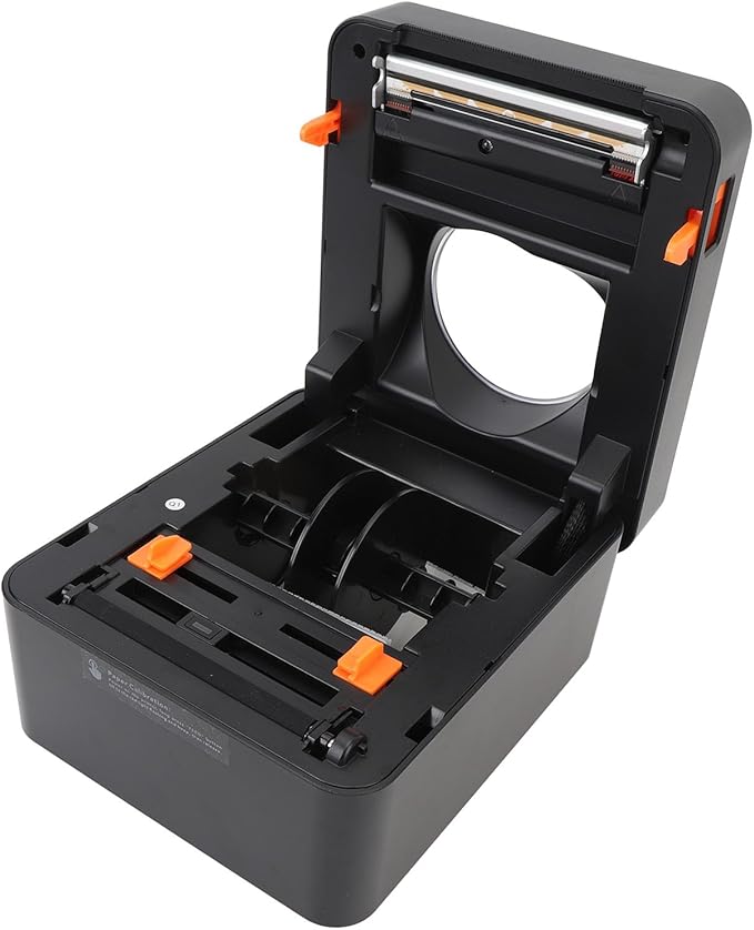 USB Thermal Label Printer, 203DPI High Speed Printing for Shipping, 100mm Roll Capacity, Compatible with OS X, USB Connectivity, Office Retail, Widely Used in Industries (US Plug)