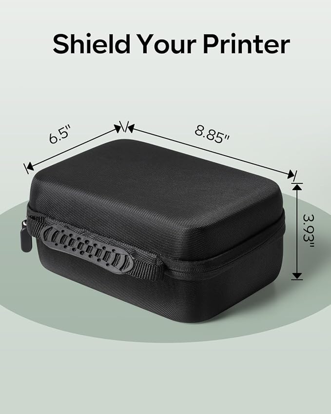 Phomemo Label Printer Hard Case- Compatible for M950 for P-Touch PTD220/PTD210 Home/Office Everyday Label Maker, Black (Case Only)