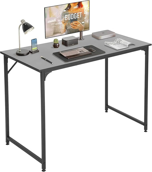 Computer Desk,39 Inch Home Office Desk, Modern Writing Table with Metal Frame for Home Office and Study,Black