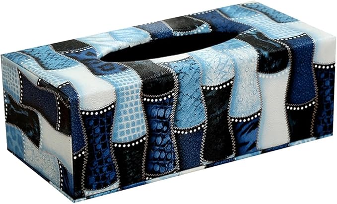 Stylish Tissue Box Luxury Tissue Box Modern Tissue Box Cover and Living Room Decoration for Bathroom Kitchen Office Room Home Decor Gift Modern Tissue Box (Color : Blue, Size : Small) (Blue Small)