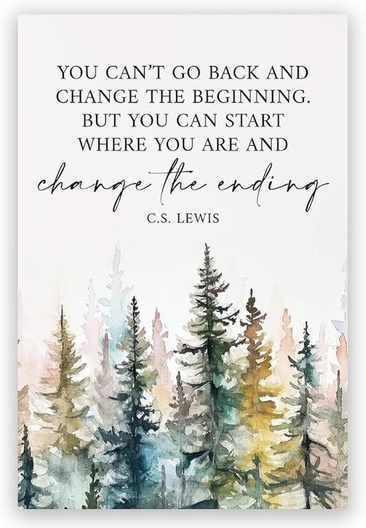 Motivational Office Wall Decor CS Lewis Quote Inspirational Wall Art Positive Affirmations Canvas Prints Encouraging Motivational Posters For Office Bedroom Living Room Home 12x18inch Unframed