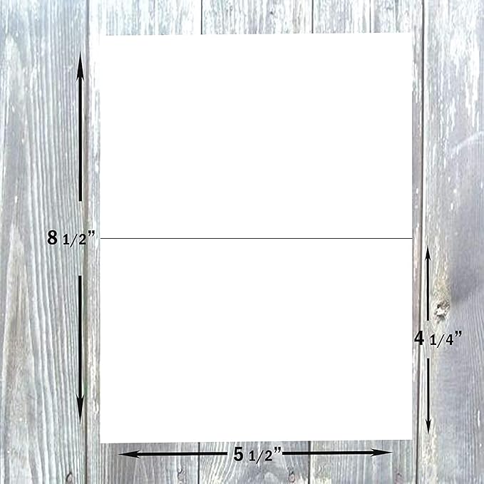 Hamilco Cream White Cardstock Blank Place Tent Folded A2 Cards - Greeting Invitations Stationary - 4 1/4 x 5 1/2" Heavy weight 80 lb Card Stock for Printer