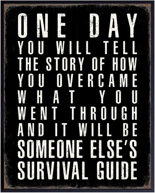 Black Office Decor Inspirational Quotes - Positive Quotes Posters for Men - Home Office Success Wall Art - executive Motivational Gifts for Him - Motivation Gym Wall Decor - Rustic small Wall Art Print
