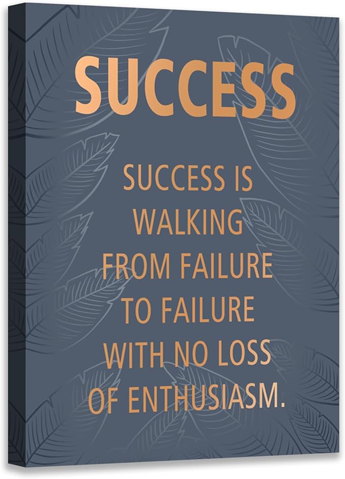 Novatique Inspirational Wall Art Canvas Poster Motivational Wall Decor Inspirational Positive Quote for Living Room Bedroom Office, 24 x 36inch
