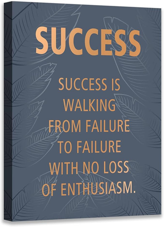 Novatique Inspirational Wall Art Canvas Poster Motivational Wall Decor Inspirational Positive Quote for Living Room Bedroom Office, 24 x 36inch