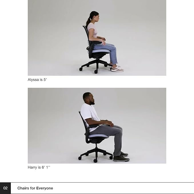 Steelcase Series 1 Office Chair - Ergonomic Work Chair with Wheels for Carpet - Helps Support Productivity - Weight-Activated Controls, Back & Arm Support - Easy Assembly - Nickel + Night Owl