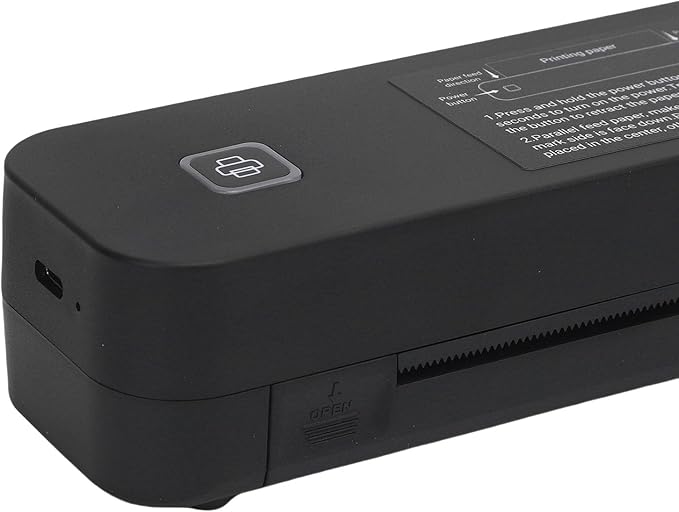 Portable Inkless Printer with 203DPI Resolution Fast Output for Home School Office Support for iOS OS X USB C Connectivity