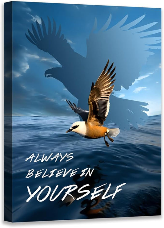 Novatique Inspirational Motivational Posters Inspirational Wall Art Inspirational Phrases Canvas Print for Bedroom Office Ready to Hang, 24 x 36inch