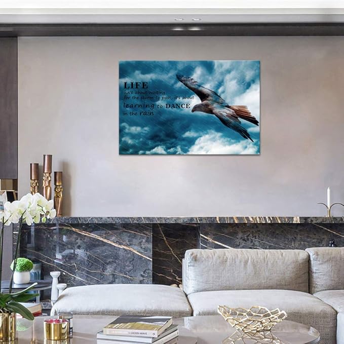 Inspirational Posters Motivational Canvas Wall Art Modern Inspiring Quotes Pictures Positive Success Paintings Prints Artwork Home Decorations for Office Bedroom Framed (24”Hx36”W)