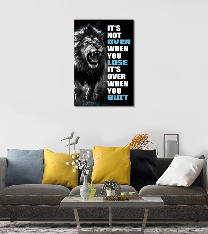 Novatique Inspirational Wall Decor for Office Motivational Wall Art Inspirational Positive Poster Canvas Print for Living Room Bedroom, 24 x 36inch