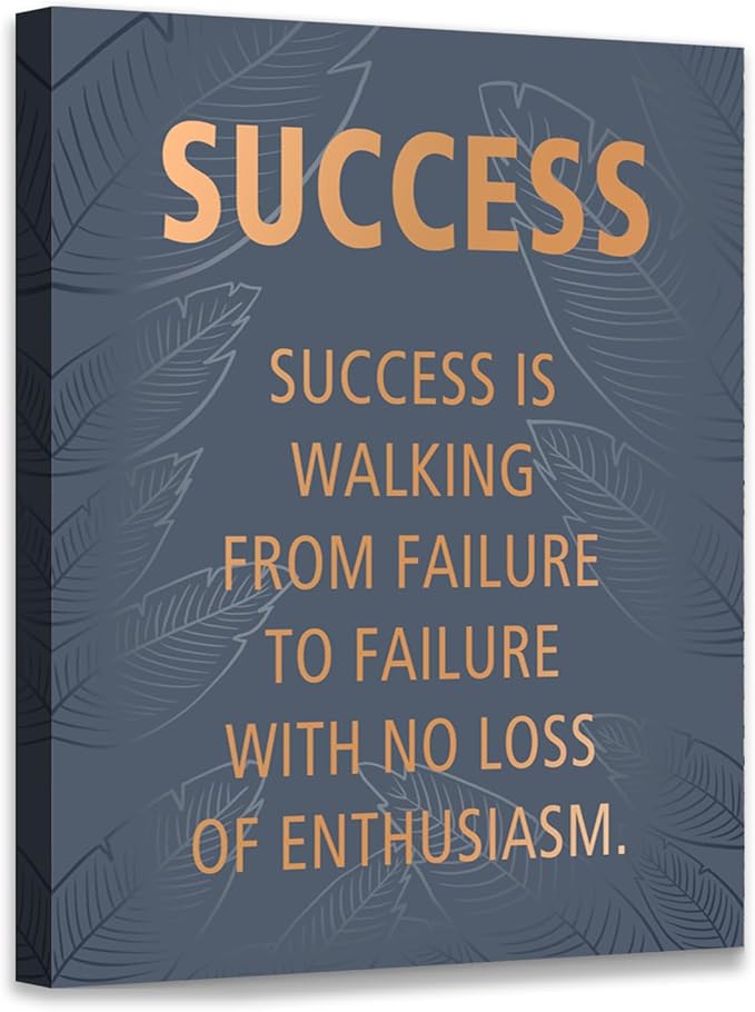 Novatique Inspirational Wall Art Motivational Canvas Wall Art Inspirational Entrepreneur Quotes Poster Print Artwork Painting for Bedroom Office,12 x 16inch