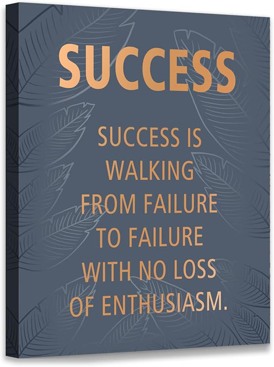 Novatique Inspirational Wall Art Motivational Canvas Wall Art Inspirational Entrepreneur Quotes Poster Print Artwork Painting for Bedroom Office,12 x 16inch