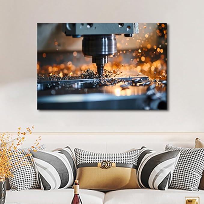 TUMOVO Wall Art for Living Room Wall Pictures Machine Canvas Prints Canvas Wall Art Decor 1 Panels Canvas Artwork Wall Decor Modern Canvas Art for Home Walls Ready to Hang, 24" x36"