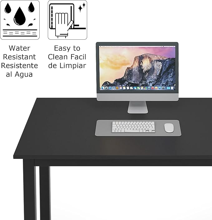 SogesHome 47inches Computer Desk PC Desk Office Desk Workstation for Home Office Use Writing Table, Black