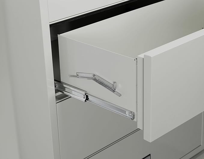 31 inch Wide 2-Drawer Lateral Fireproof File Cabinet – Legal and Letter Size Filing – Key Lock – Water Resistant – Fire Safe and Impact Rated – Light Gray Finish – Model LAT2W31LG