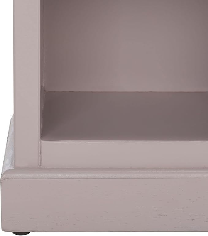 SAFAVIEH Home Collection – Maralah 5-Shelf Solid Wood Bookcase, Grey Mauve, 25" Wide Storage Display Shelf, Fully Assembled (AMH6634C)