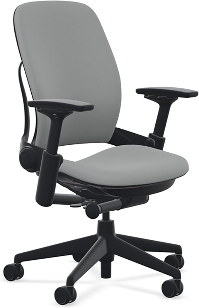 Steelcase Leap Upholstered Hard Casters - Blue Nickel