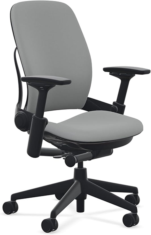Steelcase Leap Upholstered Hard Casters - Blue Nickel