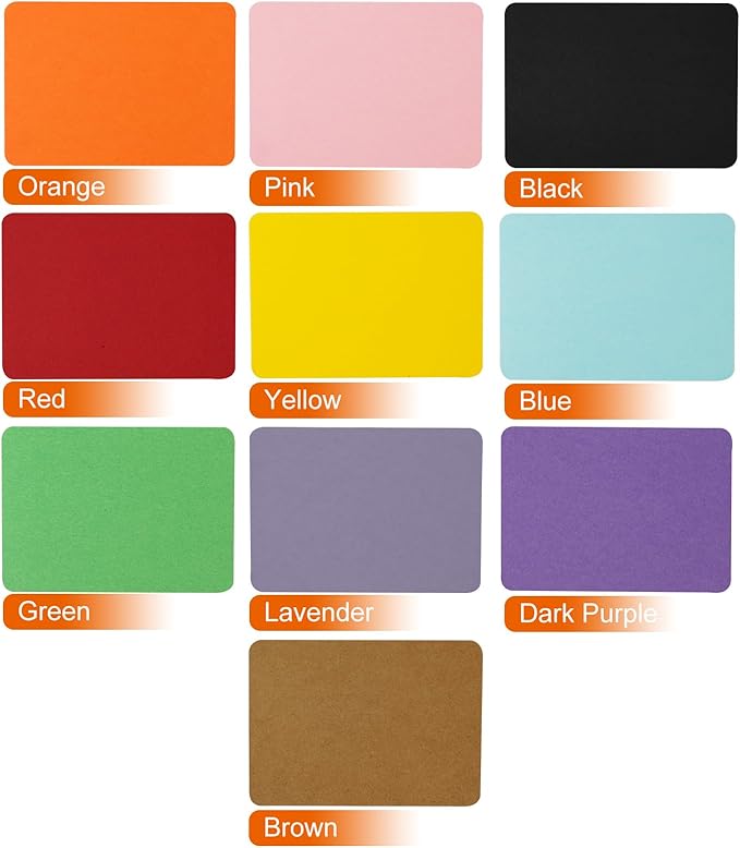 100 Sheets ATC Cards, 300gsm Thick Cardstock, Approx. 2.5" x 3.5" Rounded Corner Artist Trading Cards, 10 Colors Double-Sided Blank Cards for Scrapbooking, Journaling & DIY Crafts