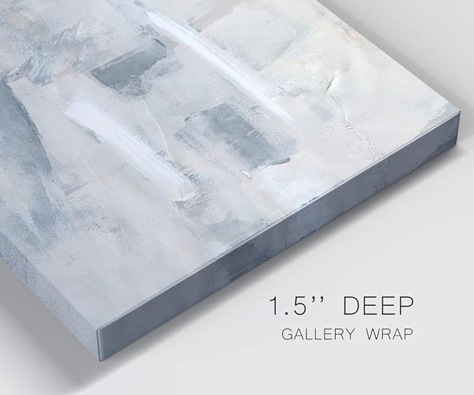 Landscape Wall Art Premium Gallery Wrapped Canvas Abstract Ocean Forest Modern Artwork Decoration for Living Room Kitchen Bathroom Office, Ready to Hang