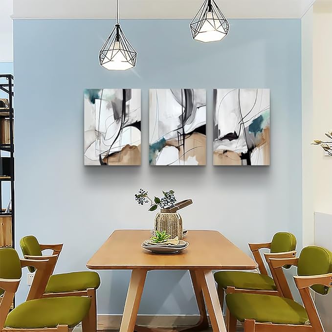 DZRWUBHS Canvas Wall Art For Living Room Wall Decor For Bedroom Modern Family Canvas Art Office Decor Abstract Wall Paintings Pictures Artwork Ready To Hang Room Home Decorations 12" X 16" 3 Piece