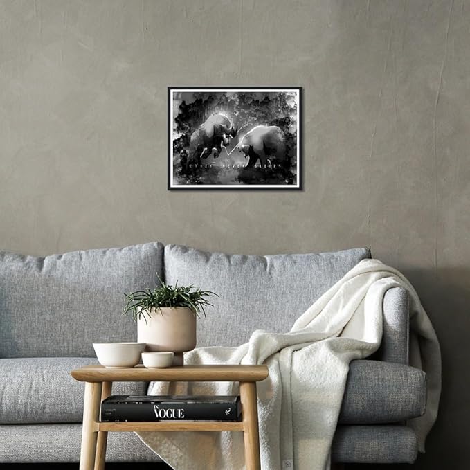 Novatique Stock Investing Wall Art Stock Market Motivational Wall Decor Stock Market Poster Canvas Painting Artwork for Living Room Office Ready to Hang,12 x 16inch