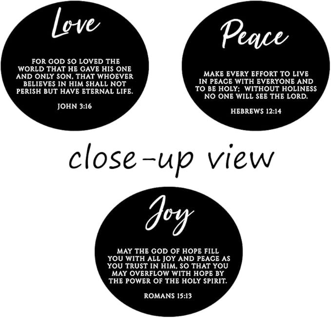 3 Piece Inspirational Wall Art, Black Sayings Prints Picture, Quotes "Love Peace Joy" Motivational Canvas Art for Religious Decor Gifts, Stretched And Framed Artwork for Home Wall Decor (36"Wx24" H)