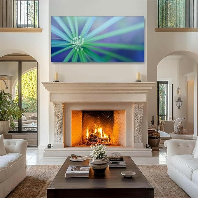 TIGTMULERLY Wall Art Frame Gallery Wall Decor Palm Leaf Abstract nature Modern Canvas Prints Artwork for Living Room Bedroom Office Kitchen 48x24Inch