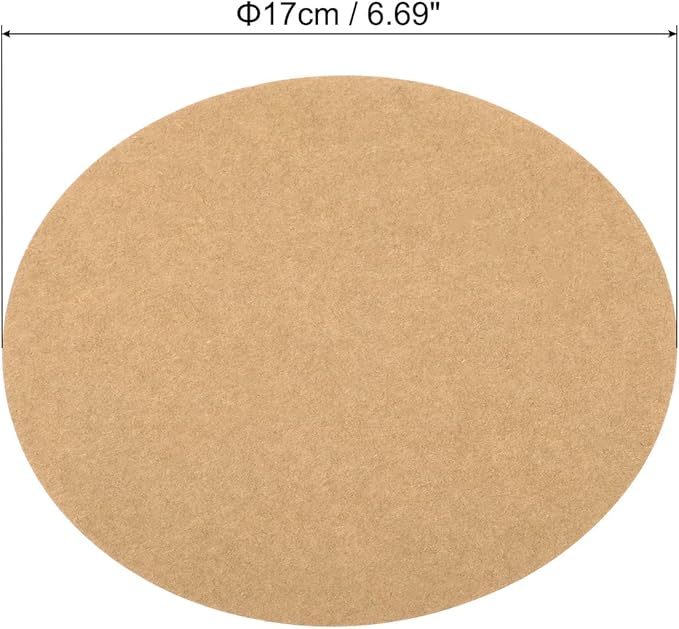 PATIKIL 6.7-inch Round Cardboard Paper, 20 Pcs 200GSM Blank Disc Circles Slices Cutouts Paper for Party Decorations DIY Craft Arts Drawing Painting Writing, Brown