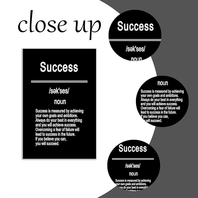 Motivational Wall Art Inspirational Entrepreneur Quotes Poster Print on Canvas Modern Positive Picture Painting Artwork for Teen Room Living Room Office Wall Decoration Ready to Hang [24''Wx36''H]