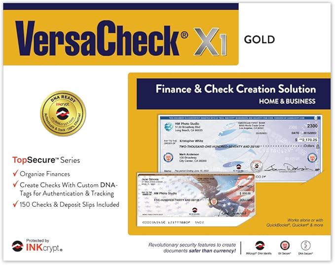 VersaCheck 2855 MXE MICR All-in-One Color Check Printer and VersaCheck Gold Check Printing Software Bundle