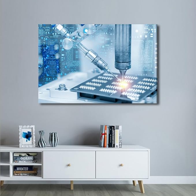 1 Piece Wall Art Soldering Machine Canvas Prints Wall Art Large Wall Decor Artwork for Home Walls Bedroom Living Room Wall Decor Boys Room Decor Canvas Art Posters & Prints, 24" x36"